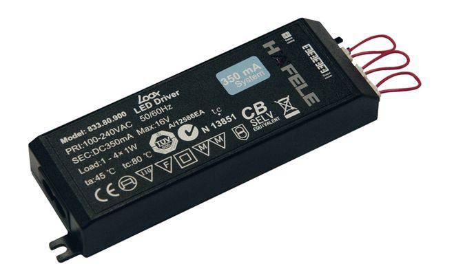 Блок живлення для LED 350мА на 4 вих. 20х45х155мм