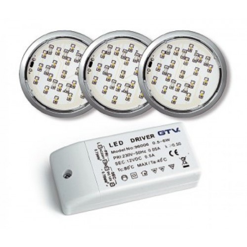 К-кт Led Lugo-319, хром хол.білий 3*1,8W 6400К
