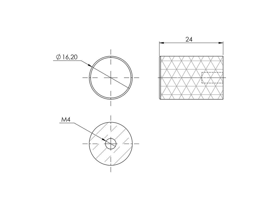 Ручка кнопка Virno Lines 407 нержавеющая сталь