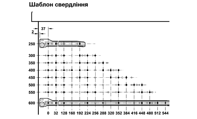 Направляюча роликова частковий висув 350 мм 15 кг 431.16.702