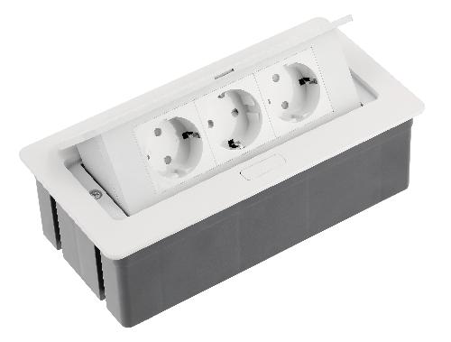Підовжувач GTV SOFT 3 розетки SCHUKO провід 1,5м з вилкою Білий