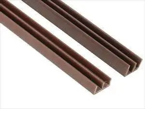 Направляючі для скла 2,5м. коричневий (верх низ)